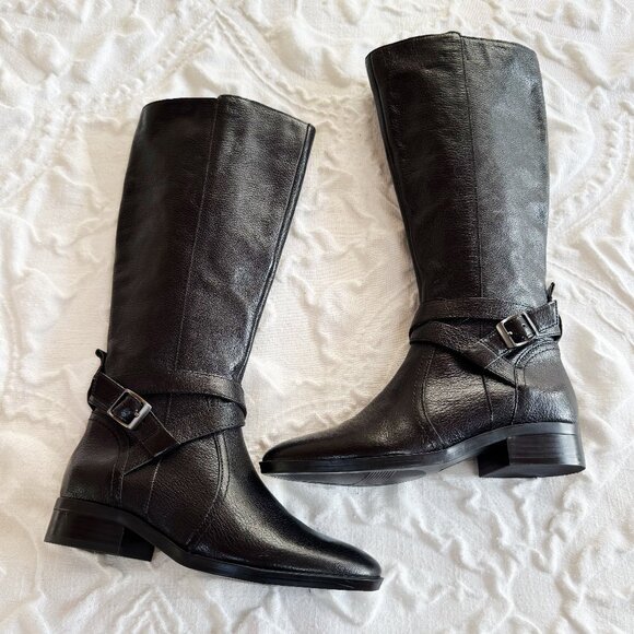 Naturalizer Rena 2 Leather Tall Boots Size 5 New - Picture 1 of 8